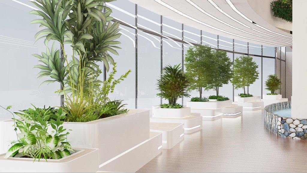 Modern fiberglass sculptures by Tolili for architecture and interior design