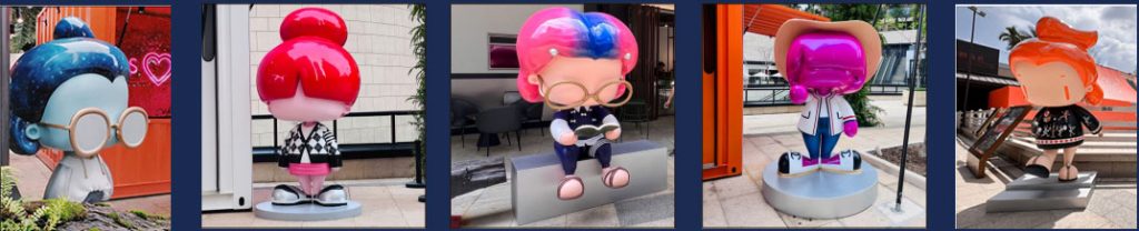 large fiberglass statue for public landscape decoration