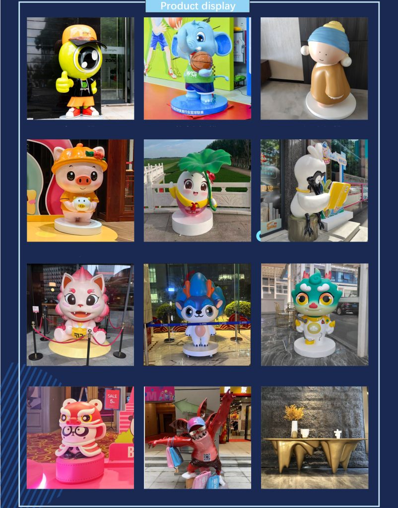 custom fiberglass outdoor sculpture for hotels and parks