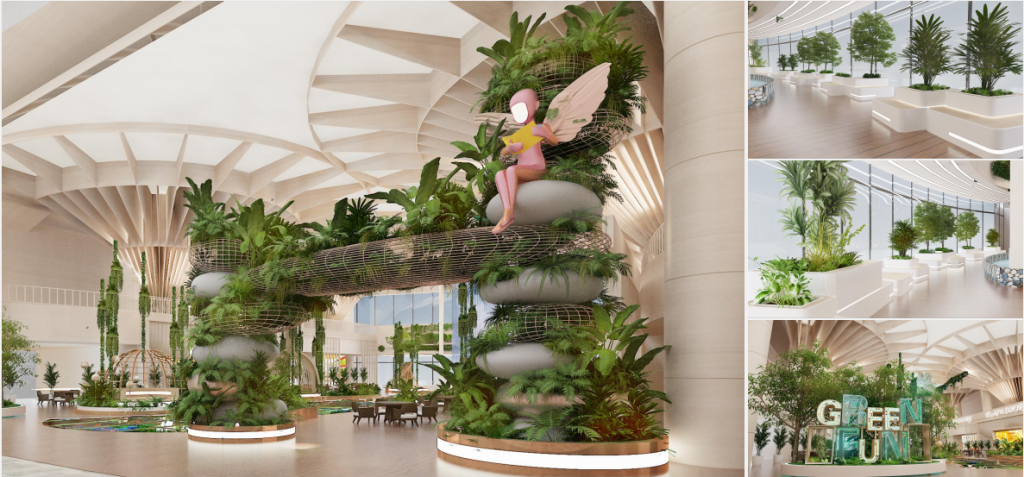 fiberglass garden sculpture by tolili in outdoor landscape