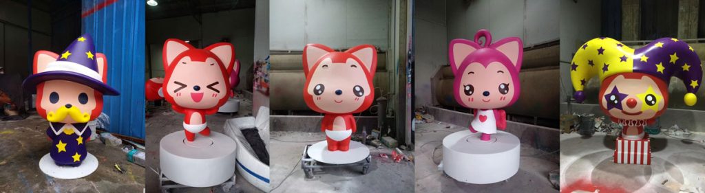 life size fiberglass sculptures for sale by tolili displayed in outdoor space