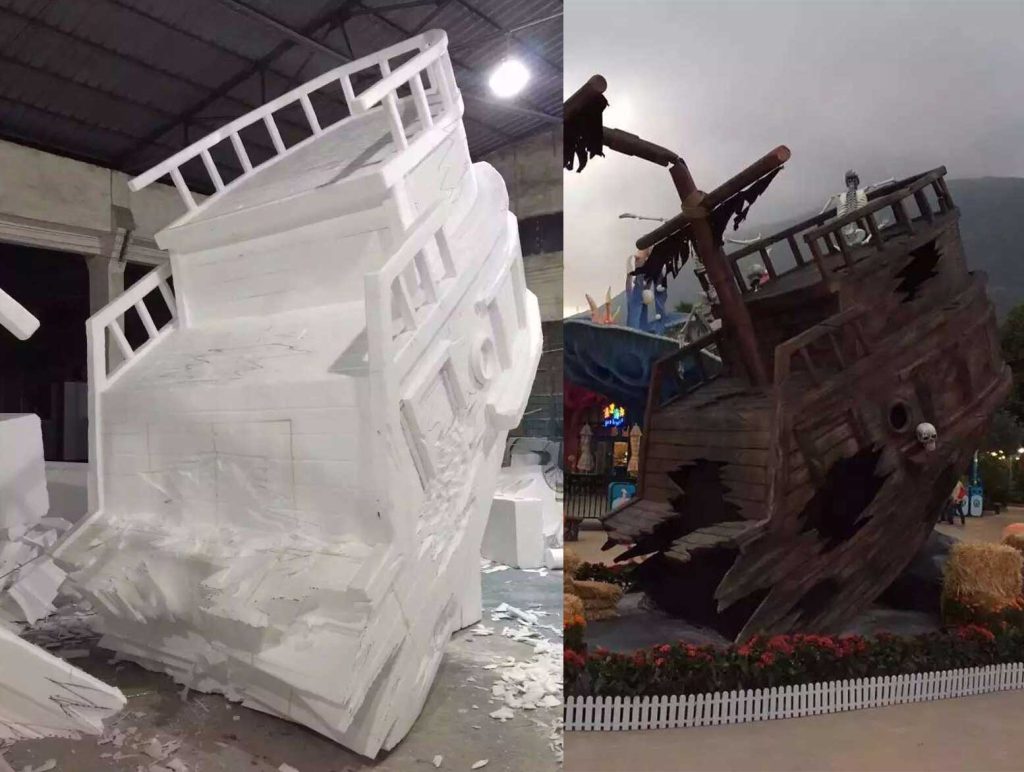 modern fiberglass statue installation by tolili