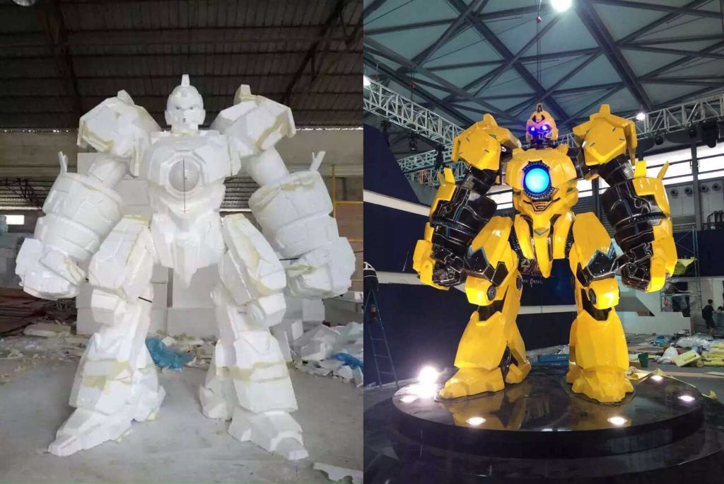 outdoor fiberglass sculpture for resort landscape