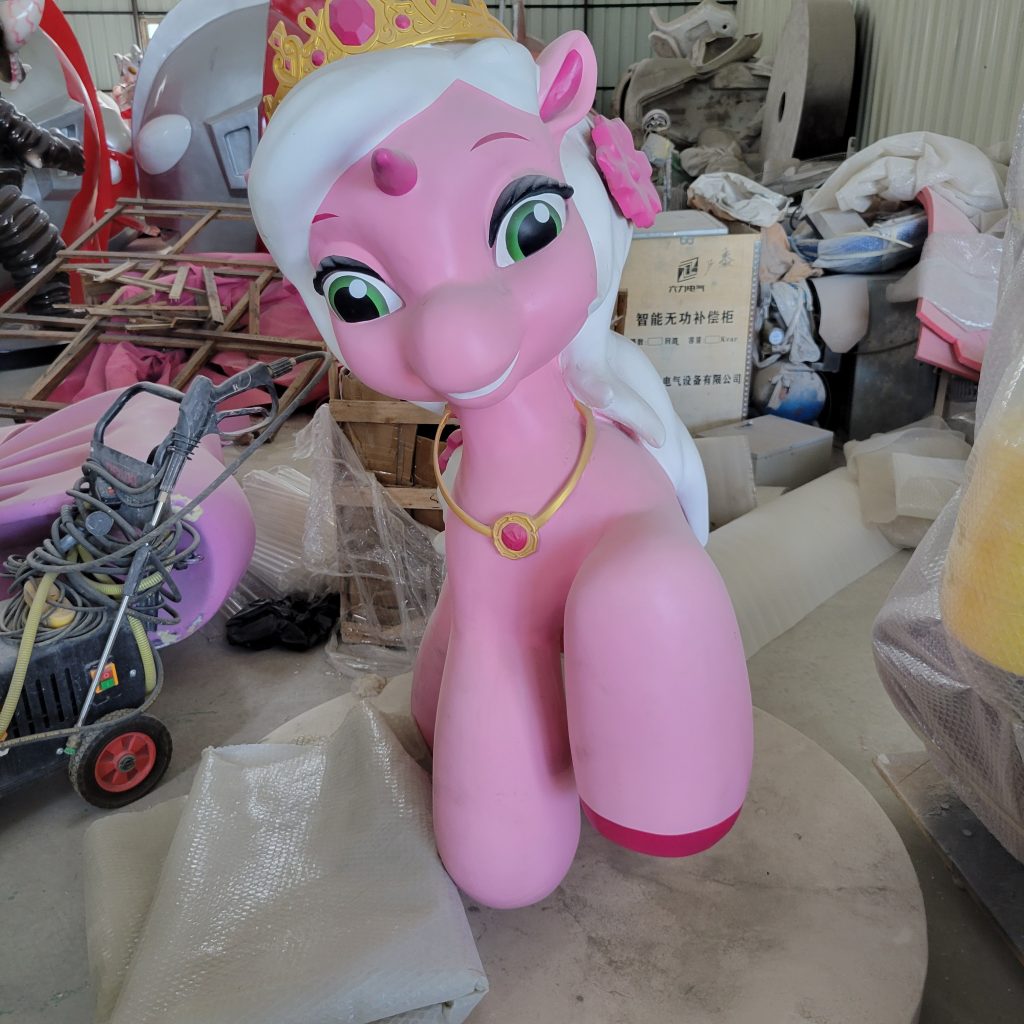 handcrafted fiberglass statue for urban landscapes