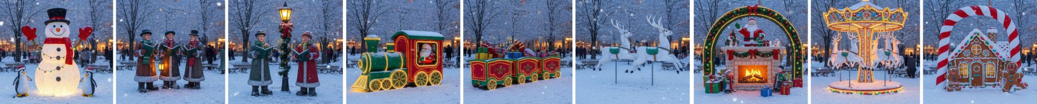 life size christmas fiberglass sculpture display