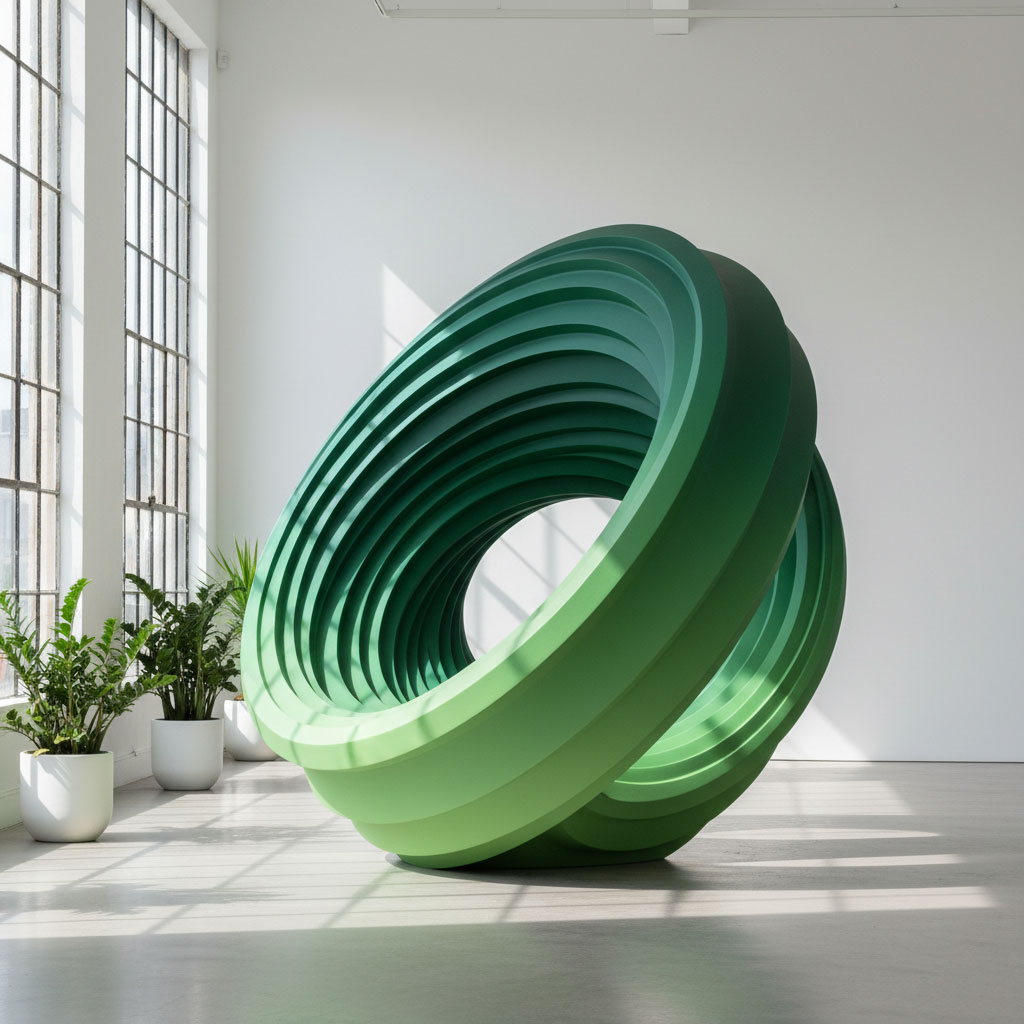 abstract art fiberglass sculpture for modern architecture