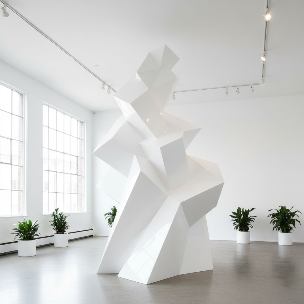 abstract art fiberglass sculpture for modern architecture1