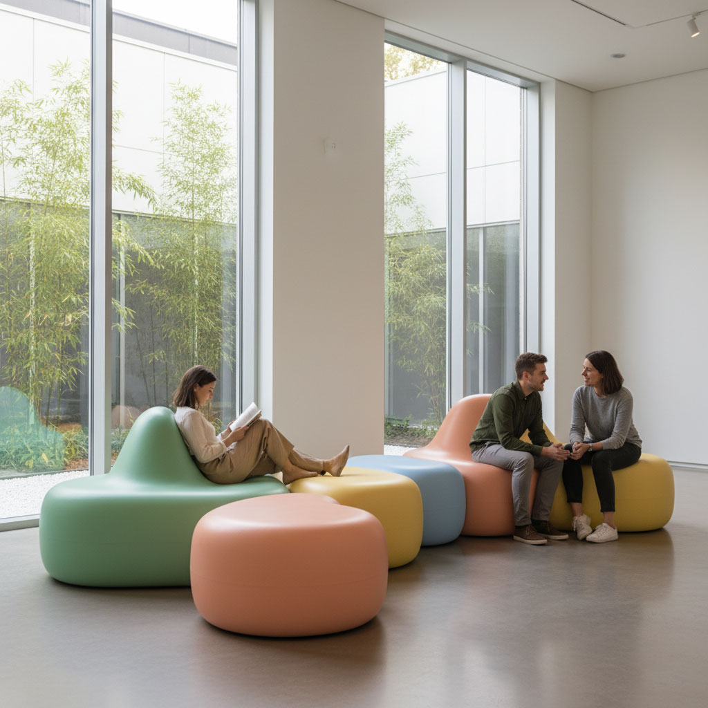 custom fiberglass seating sculpture by tolili