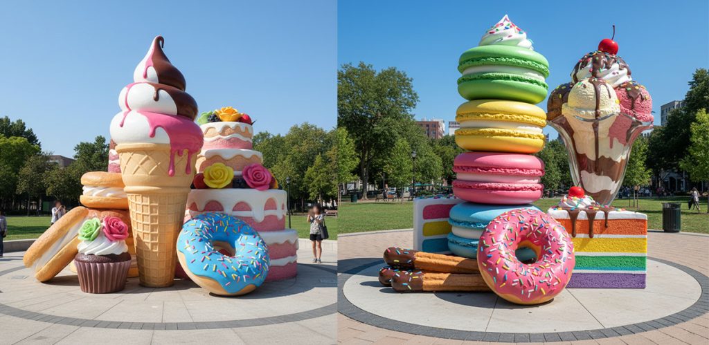 dessert fiberglass sculpture with ice cream design by tolili