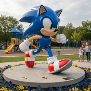 ip cartoon character fiberglass sculpture for commercial space