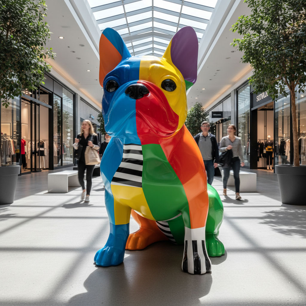 large modern animal fiberglass art sculpture