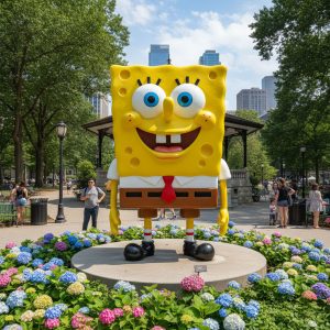 life size ip character fiberglass sculpture