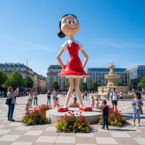 life size ip character fiberglass sculpture by tolili