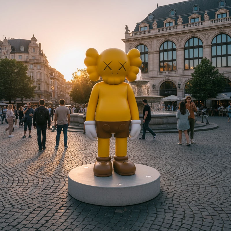 pop art fiberglass statue for commercial space