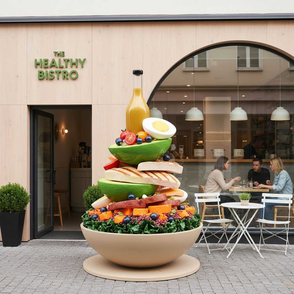 sweet dessert fiberglass sculpture for photo zone