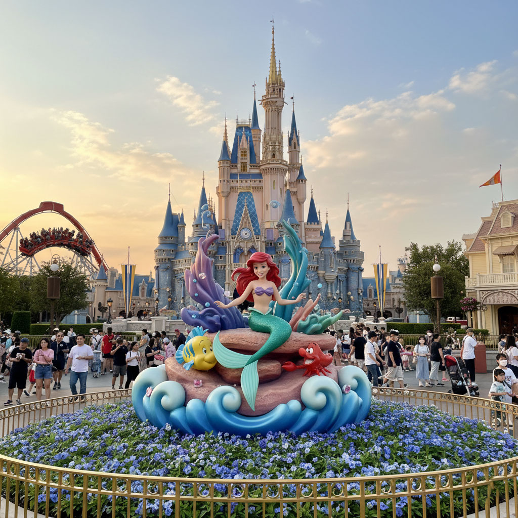 theme park fiberglass statue for fantasy attractions