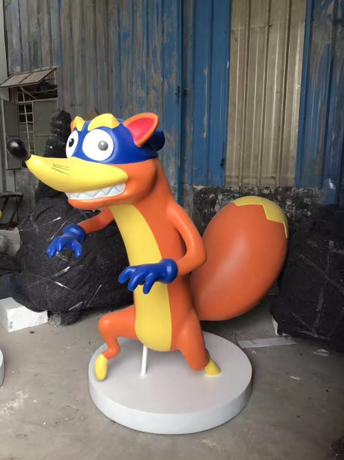 corporate mascot fiberglass branding sculpture office