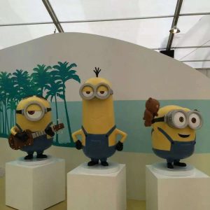 mascot fiberglass statue interactive display