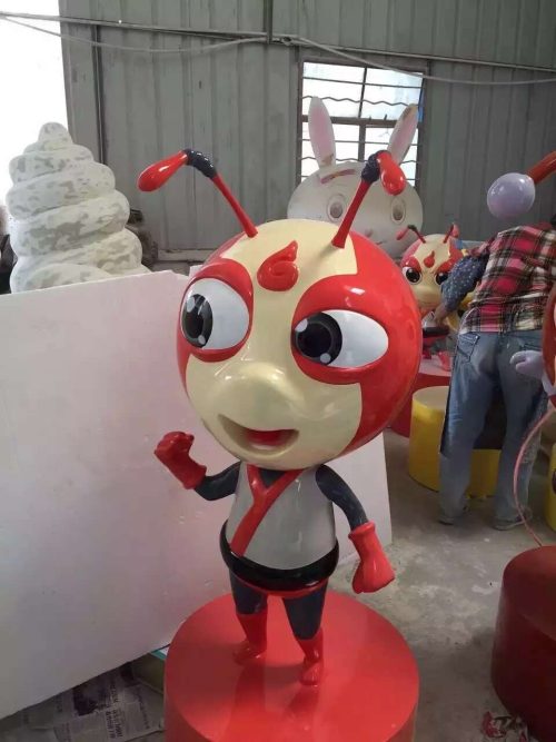 mascot fiberglass statue brand promotion