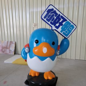 cartoon mascot fiberglass sculpture theme park display