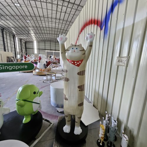 colorful mascot statue fiberglass theme park