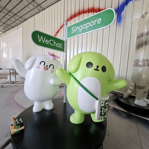 custom mascot fiberglass statue brand display