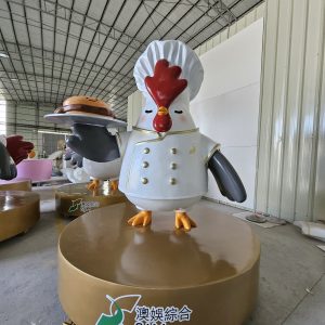 large mascot fiberglass sculpture theme park