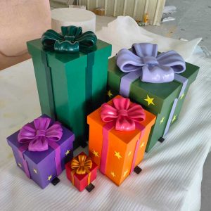 Custom Fiberglass Gift Box Sculptures by Tolili