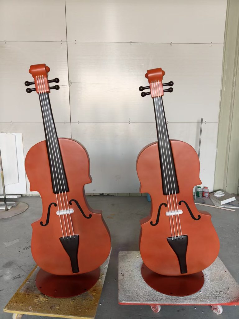 artistic fiberglass statue installation