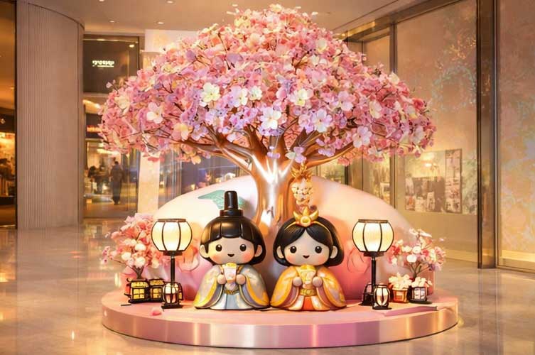 Custom Hina Matsuri Fiberglass Doll Outdoor