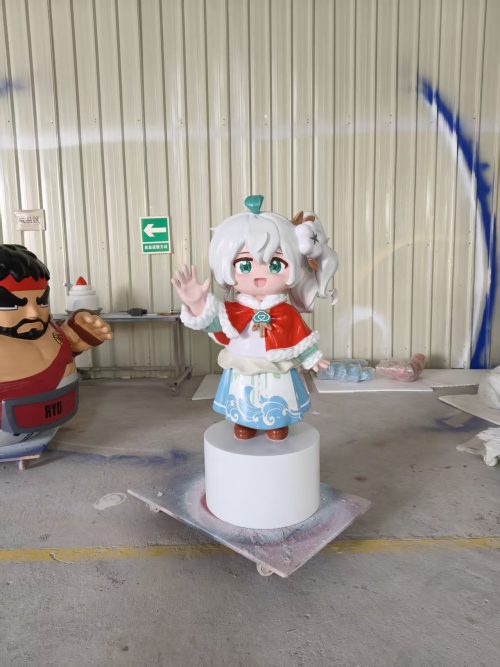 durable fiberglass mascot figure for hotels and parks (1)