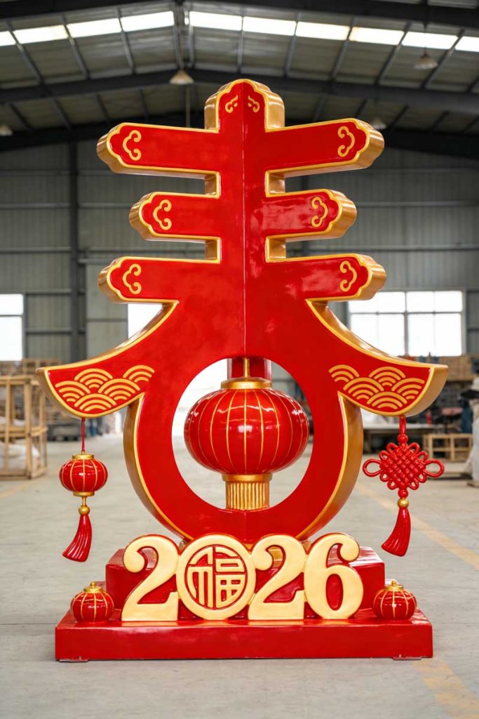 durable holiday decoration fiberglass sculpture for malls and hotels