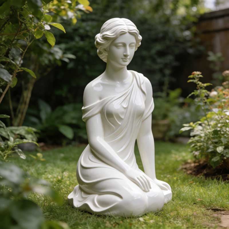 elegant fiberglass garden sculpture for hotel outdoor decoration