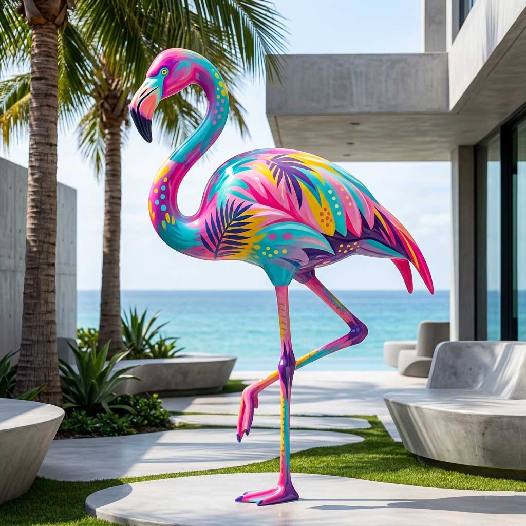 Cartoon animal fiberglass sculpture for playground and mall