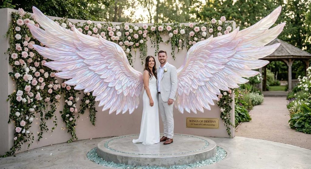 romantic fiberglass sculptures couple photo spot