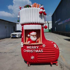 Giant Fiberglass Christmas Stocking Sculpture by Tolili
