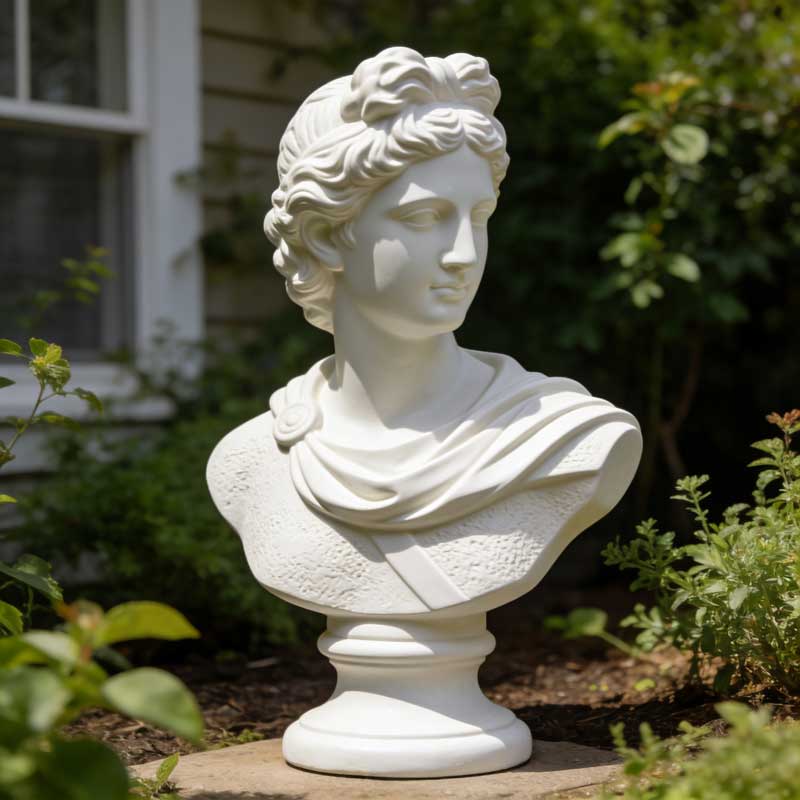 life size fiberglass garden art installation