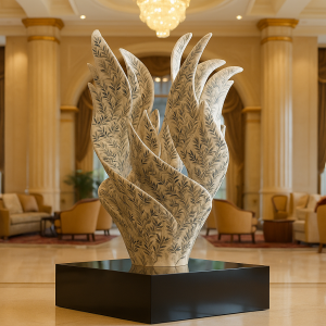 outdoor fiberglass art installation by tolili