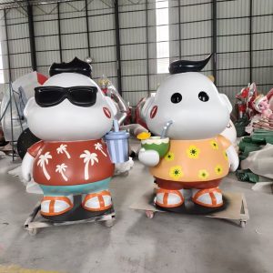 promotional mascot fiberglass sculpture display