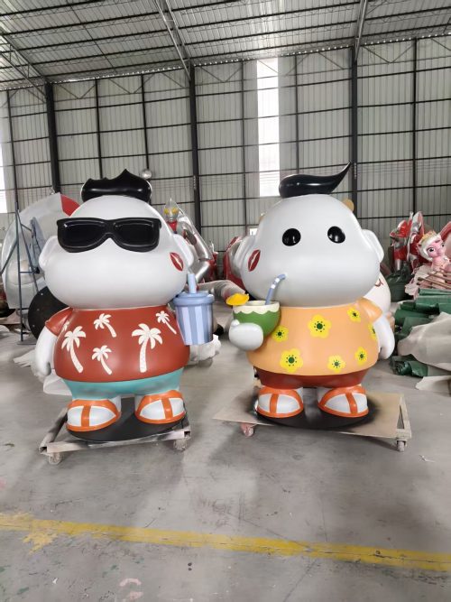promotional mascot fiberglass sculpture display