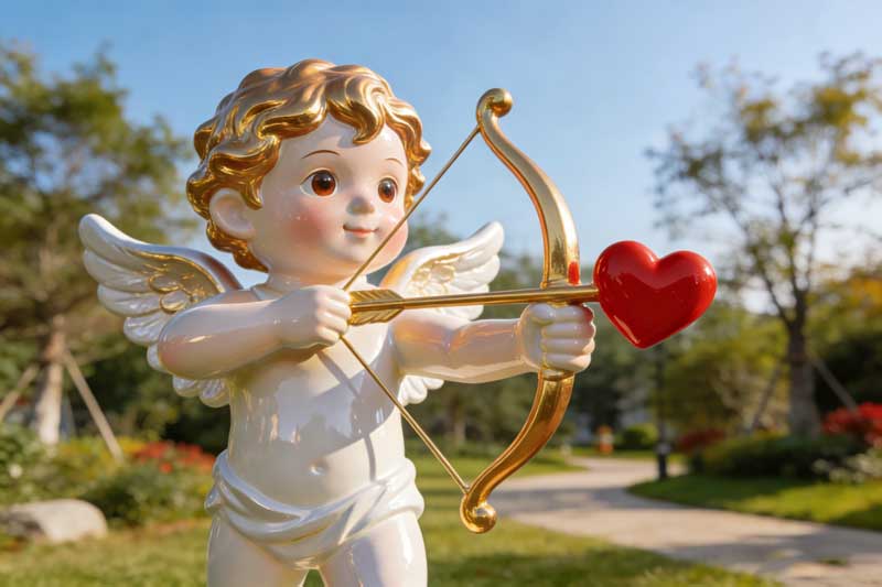 weather resistant hand painted valentine's day sculpture by tolili