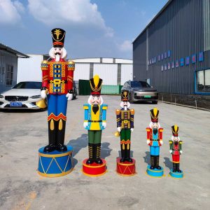 Life Size Fiberglass Nutcracker Christmas Statue