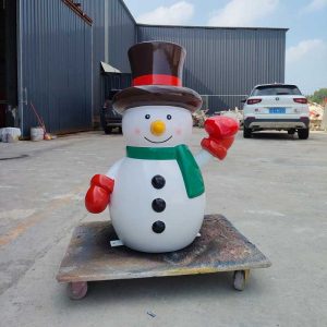 fiberglass snowman sculpture Christmas decoration for mall display