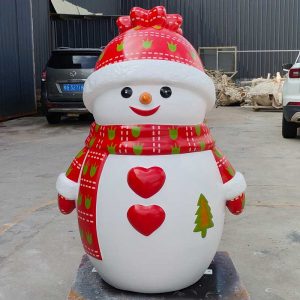 snowman fiberglass sculpture christmas display