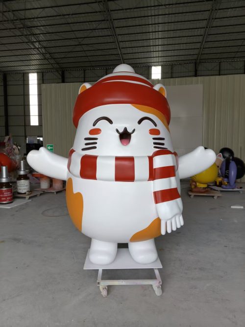 cartoon character mascot sculpture display