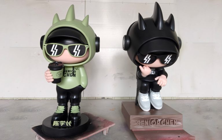 Original IP fiberglass sculpture custom mascot statue by Tolili