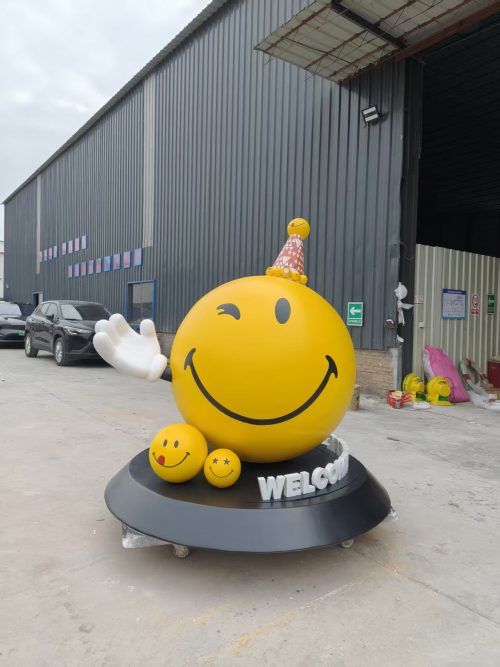 brand mascot fiberglass statue display