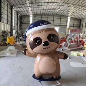 outdoor mascot fiberglass statue display