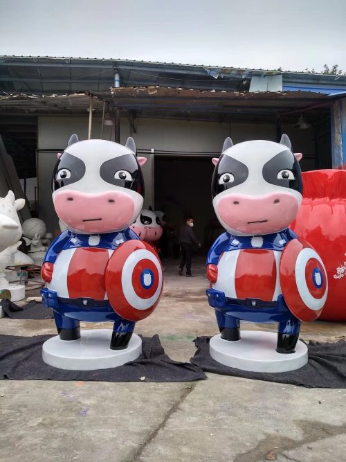 outdoor promotion mascot fiberglass sculpture park