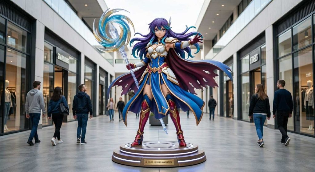 Life-size-Tolili-Anime-Fiberglass-Sculpture-showcasing-detailed-character-features